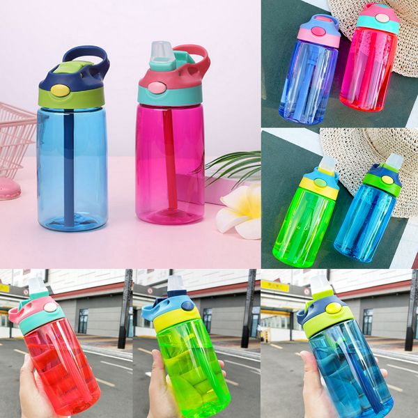 

детская бутылка воды с соломой 400 мл высокой емкости школьный детский праздник партии спорт портативные бутылки с водой