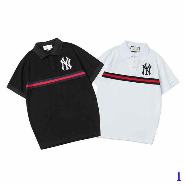 

fashion designer solid color polo shirts summer t shirts for men fashion polo shirt mens high street dot printed tees -4xl1, White;black
