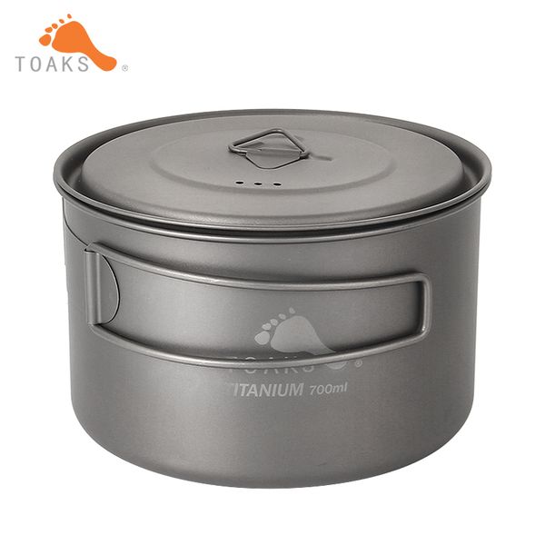 

toaks 700ml ultralight titanium pot outdoor camping titanium cup with cover and folded handle
