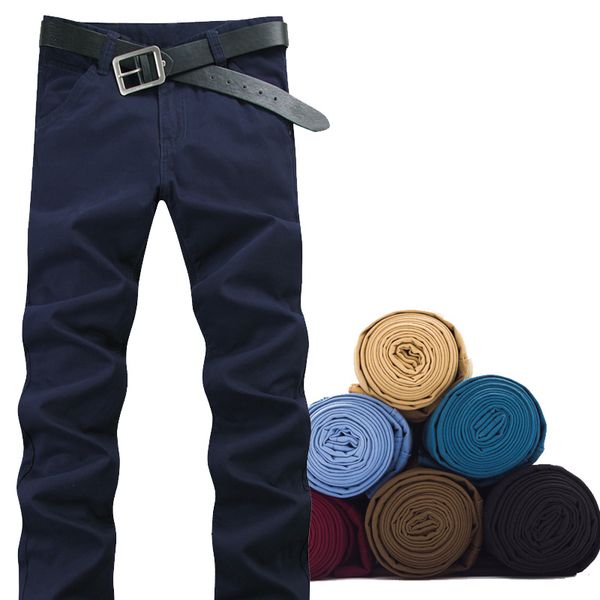 

2019 spring men's design new man straight cylinder trousers tide cultivate oneself men's trousers korean edition casual pants, Black