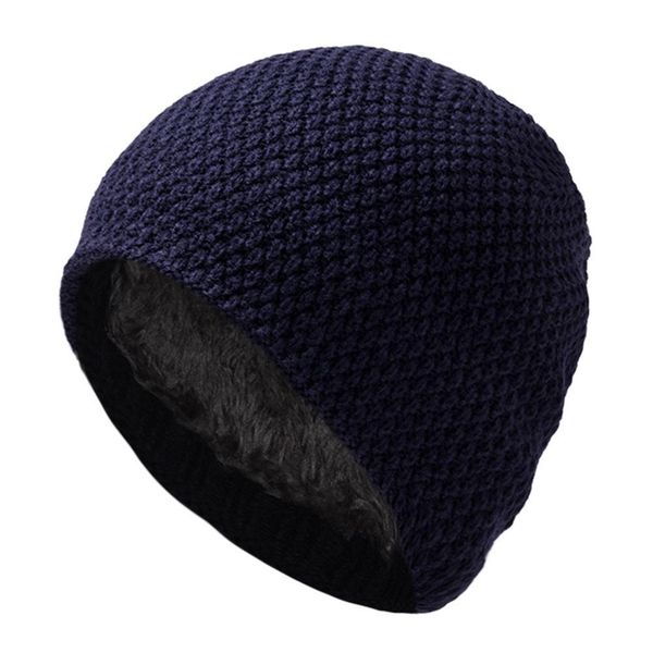 

mounchain mens sports soft winter warm thickened knitting hats knit cap, Black;white