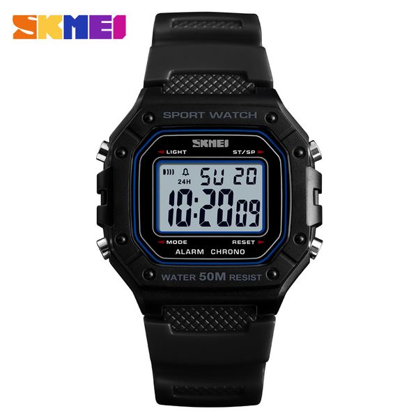 

fashion digital watch for men brand skmei wristwatch waterproof countdown chronograph electronic watch satch sports watches, Slivery;brown