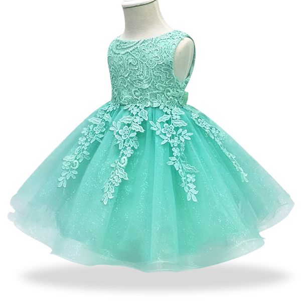 

infant dress 2019 summer baby lace princess dresses for baby girls 1 year birthday dress newborn christening wedding ball gowns y190516, Red;yellow