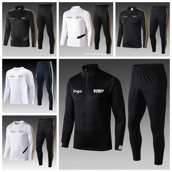 

ball 2020 soccer tracksuit 19/20 mens ronaldo marseille chandal psg tracksuit football training suit survetement suit jacket sets, Black