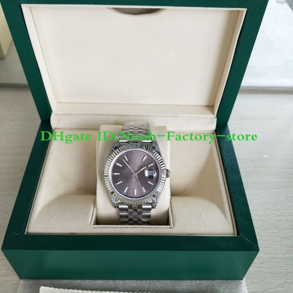 

Factory grey dial 41mm new tyle trap chri tma gift brand watch apphire gla men watch watche new original box