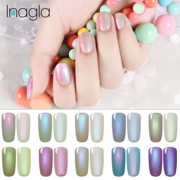 

inagla soak off led uv lamp seashell manicure gel varnish quality uv nail gel polish semi permanent lucky lacquer, Red;pink