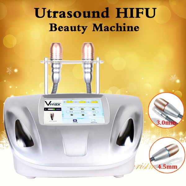 

2019 factory price ultra ound hifu 3 0mm 4 5mm v max face lift anti wrinkle anti aging beauty machine for face neck lift wrinkle treatment