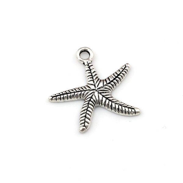 

antique silver starfish alloy charm pendants 200pcs/lot fashion jewelry diy fit bracelets necklace 24x 24.5mm a-530, Bronze;silver