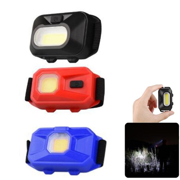

powerful mini led cob headlight headlamp small 3 frontal for outdoor fishing head light lamp torch torchlight