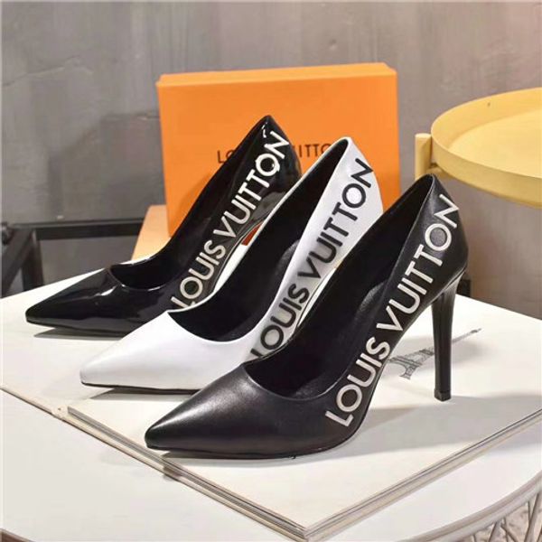 

2020 spring arrival brand women shoes black white genuine leather fashion casual shoes luxury women pumps sn1114