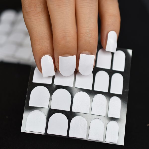 Acheter 3 Transparent Onglets Adhésifs Pour Faux Ongles Forte Transparent Solide Nail Art Colle Autocollant 20 Conseils Chaque Feuille Effacer 05mm