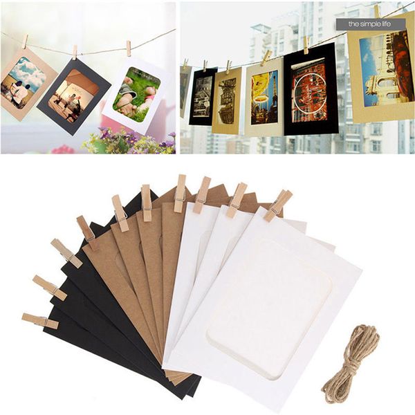 

paper p frame 10pcs 5inch cute paper p frame wall picture hanging rope camp drop shipping & wholesale