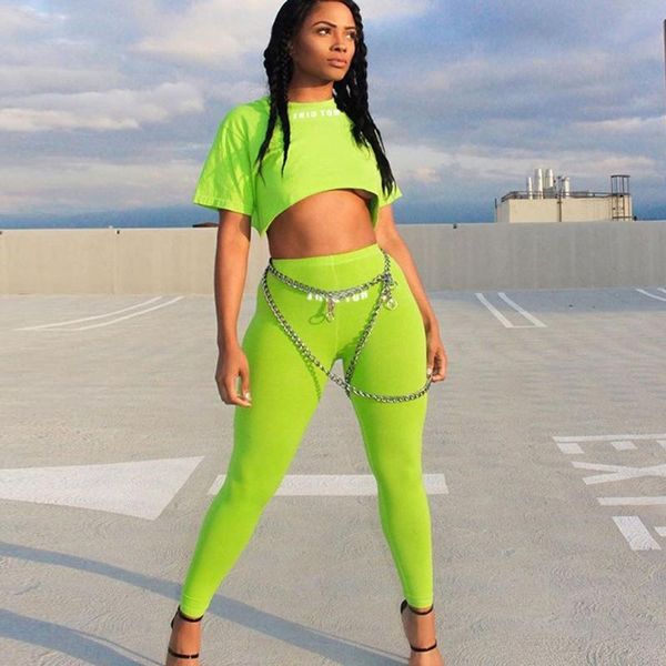 

2 piece sets women's suit crop tracksuit women casual print t-shirt tight pants trousers set long sleeve crop pant#y15, White;black