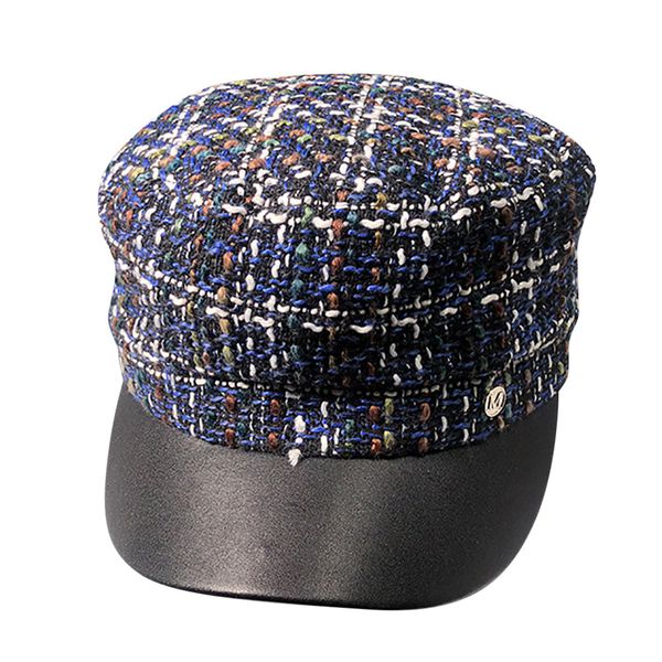 

feitong высокого качества женщин способа вскользь осени lattice зимы beanie hat шерсть леопардовый hat2019 горячие продажи моды подарок, Blue;gray
