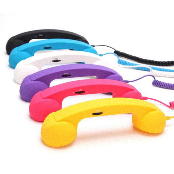 

3.5mm telephone handset volume adjustment cell phone receiver microphone earphone for iphone samsung with retial package red