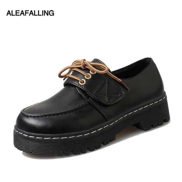 

aleafalling classical sewing women boots girl's fashion mature boots lace up office zapatos mujer autumn winter wbt254, Black
