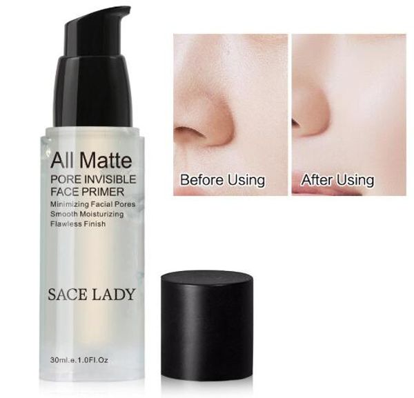 

sace lady facial primer make up base oil control natural foundation makeup matte pore moisturizing brand professional cosmetic