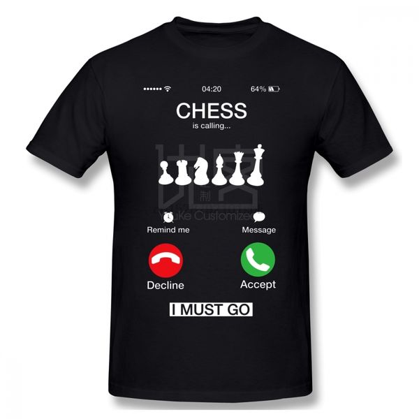 

chess is calling i must go men t shirt couple plus size cotton short sleeve men clothes style natural, White;black