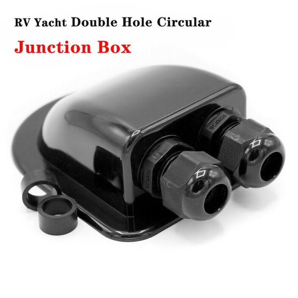 

rv yacht camper double hole circular junction box motorhome roof duct solar cable duct solar module fastening