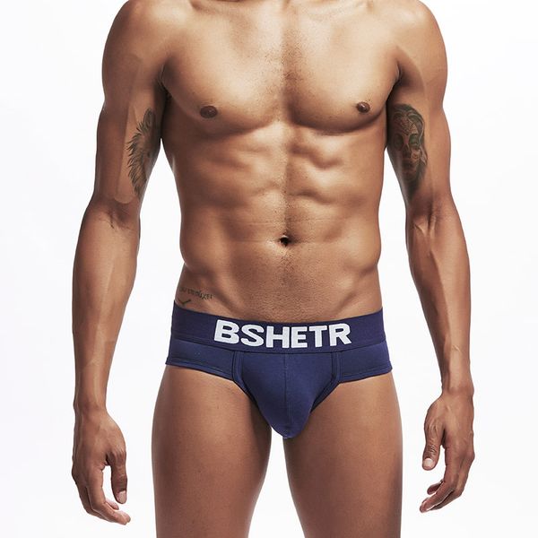 

bshetr men underwear briefs solid shorts male soft cotton underpants u pouch convex gay mens briefs hombres calzones, Black;white