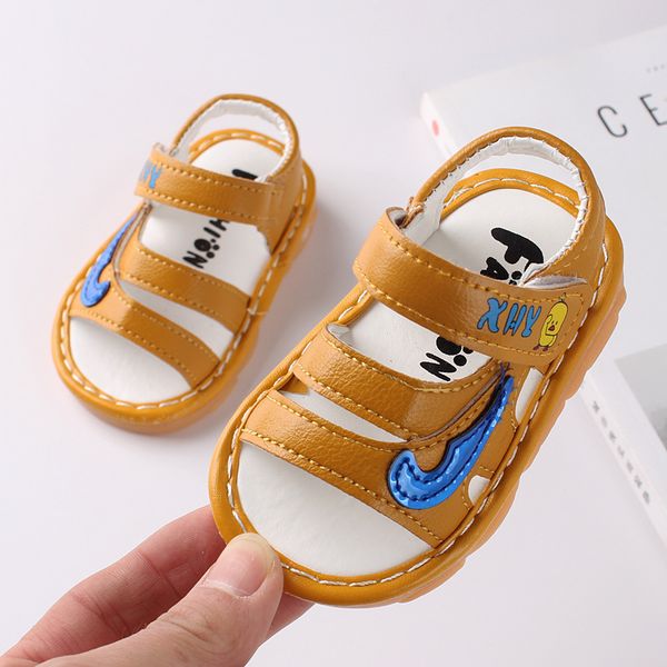 

summer baby shoes soft toddle boy sandals leather breathable hollow out baby slippers prewalker sandal boys girls shoes 0-24m, Black;red