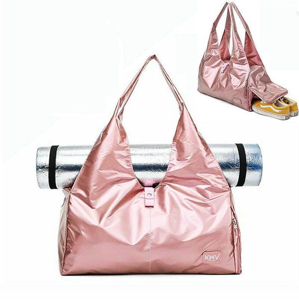 

yoga mat gym bags with shoe compartment outdoor fitness travel bags men waterproof sport large capacity duffel storage