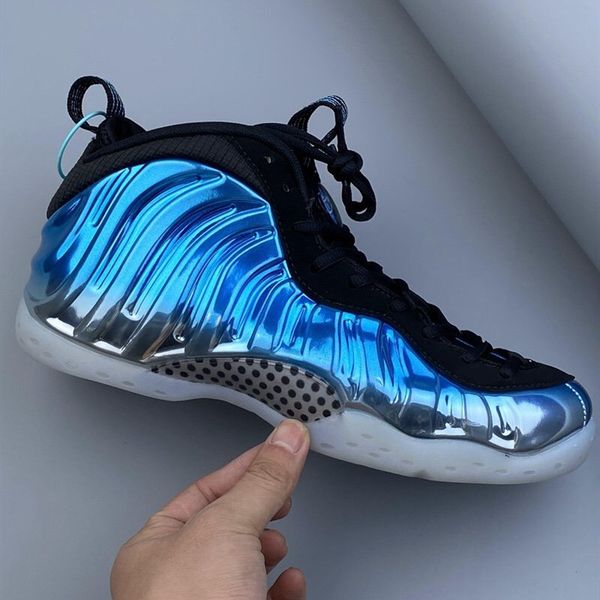 

penny hardaway blue mirror mens basketball shoes metallic silver black dark neon royal white athletic sneakers trainers