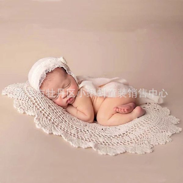 

baby record growth pgraphy props newborn pgraphy mat infant knitted circle blanket