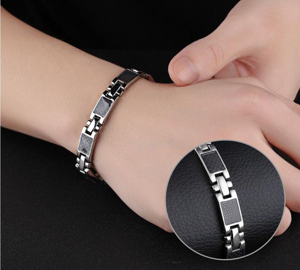 

v010-14 silver color stainless steel bracelet wristband men jewelry bracelets bangles gift for him, Golden;silver