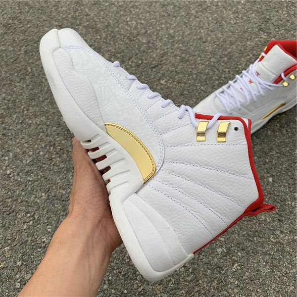 

12 12s fiba white gym red wntr the master basketball shoes men taxi flu game french blue cny sneakers without box