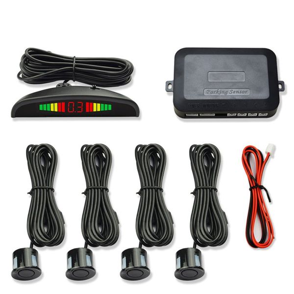 

12v car parking reversing radar universal 4 probe small crescent buzzer sensor professional fashion portable