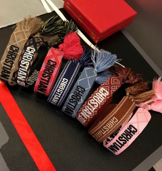 

Famou de igner jewelry american indian craft woven bracelet amulet embroidery letter bracelet for women luxury jewelry