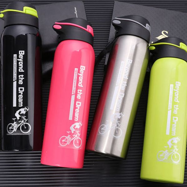 

500 ml bike water bottle stainless steel cycling camping bicycle kettle outdoor riding sports vacuum insulated thermal bottles