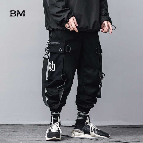 

streetwear kpop joggers men hip hop pants korean style clothes fashion casual cargo pants techwear trousers black harem
