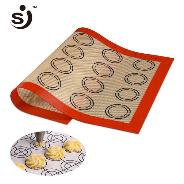 

silikolove 42*29.5 cm baking mat non-stick silicone pad sheet bakeware pastry tools rolling dough mat for cake cookie macaron