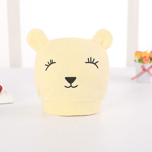 

newborn 100% cotton baby hat 3 patterns available soft cute baby cap toddler infant boys&girls newborn hat for 0-6 months, Yellow