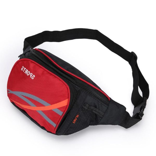 

single shoulder outdoor adjustable straps casual sport cycling purse camping big capacity multi pockets portable waist bag