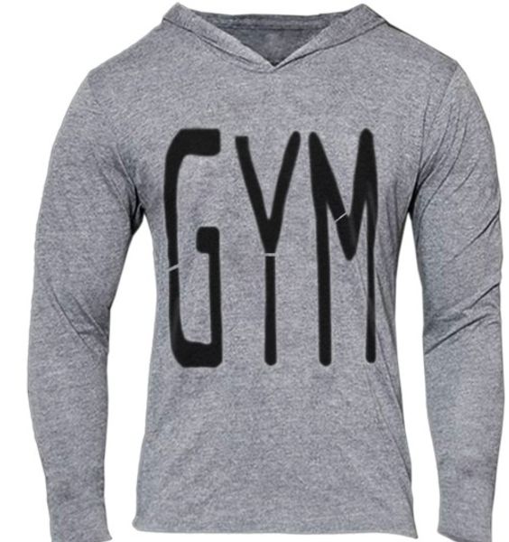

GOLDS GYM Letter Print Slim Mens Hoodies Jogger Casual Hooded Sweatshirts Thin Fit Pullover Hoodies Mens Tops