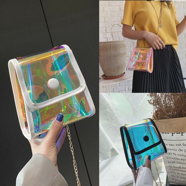 

new women bag clear pvc transparent crossbody bag for girl lady jelly candy messenger shoulder beach mini lovely handbag
