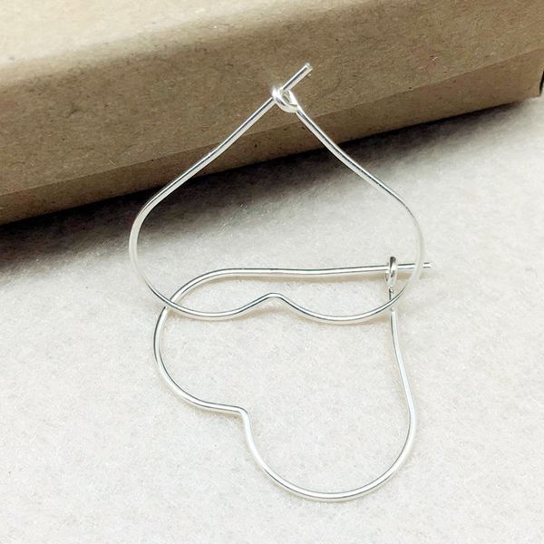 

925 sterling silver earrings heart-shaped ear ring simple and versatile earrings fashionable for women, Golden;silver