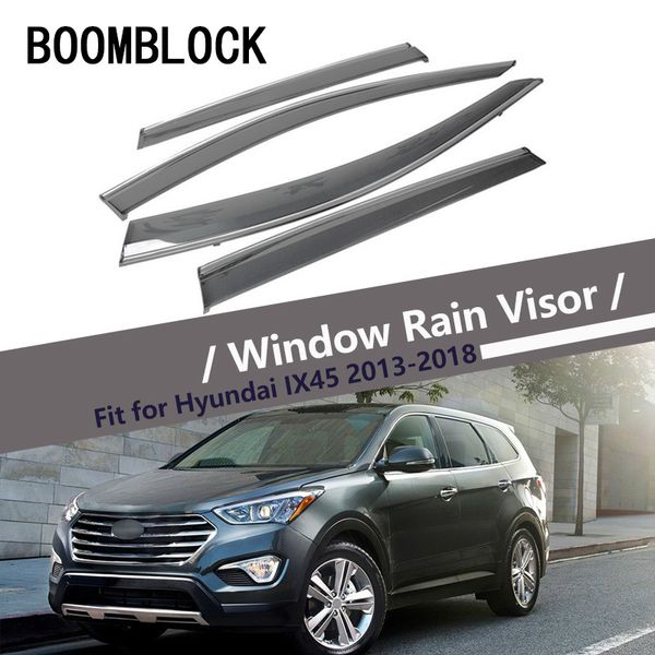 

boomblock car covers window visor sun rain wind deflector awning abs for hyundai ix45 santa fe 2013 2014 2015 2016 2017 2018