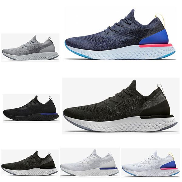 

2019 Epic React мужская женская кроссовки черный белый синий мгновенный Fly дышащий дизайнер спортивные кроссовки обувь размер EUR 36-45