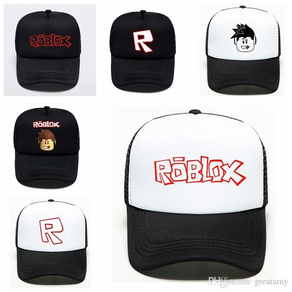 2019 Game Roblox Cartoon Kids Sun Baseball Caps Hat Hip Hop Hats Boy Girl Action Mi Tiles Com - biker hat roblox