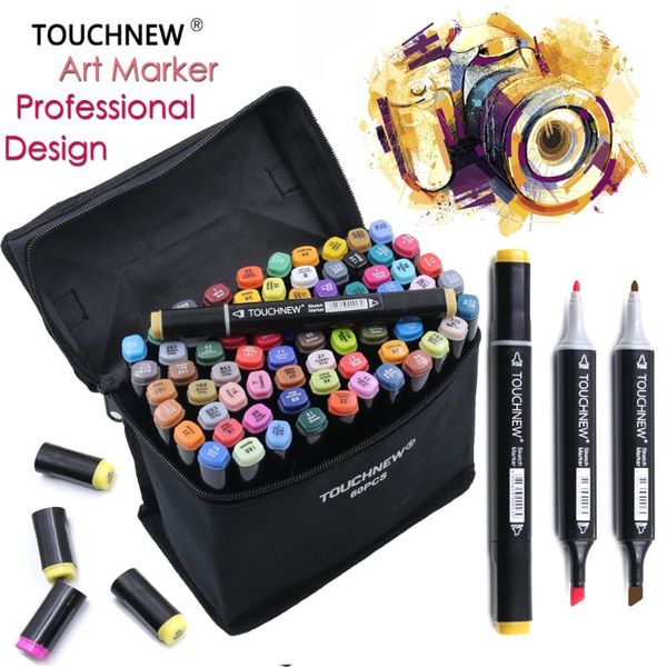 

touchnew 60/80 colors artist double tips marker set animation manga design school drawing sketch marker pen
