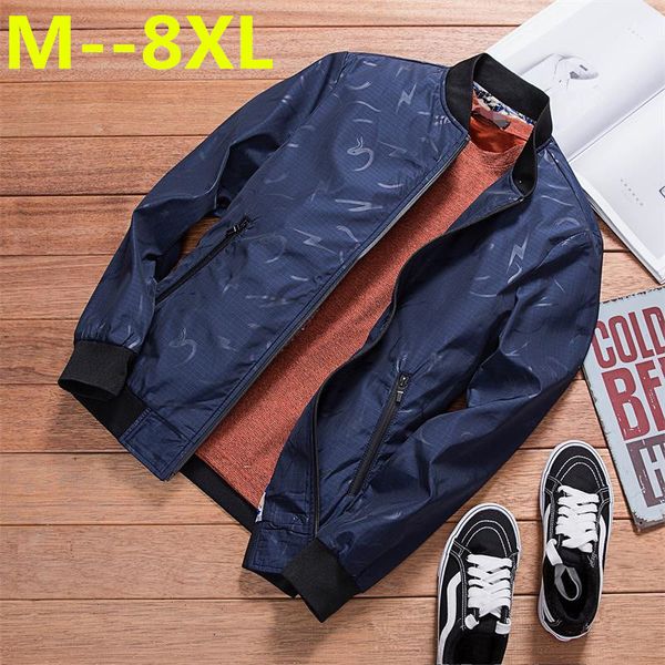 

plus size 10xl 9xl 8xl 6xl 5xl 4xl men's windbreaker bomber jacket new overcoat casual outwear mens jackets and coats, Black;brown