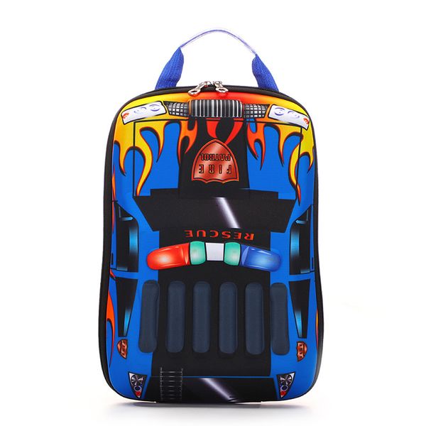 

new cartoon 3d car children's school bag primary school bag male student backpack children's backpack reduce the burden