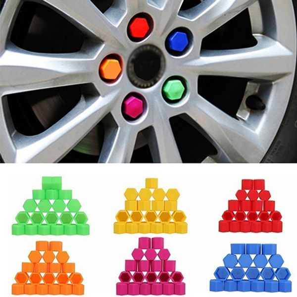 

20 pcs/set 19mm silicone car wheel nut screw cover car rims exterior bolt caps