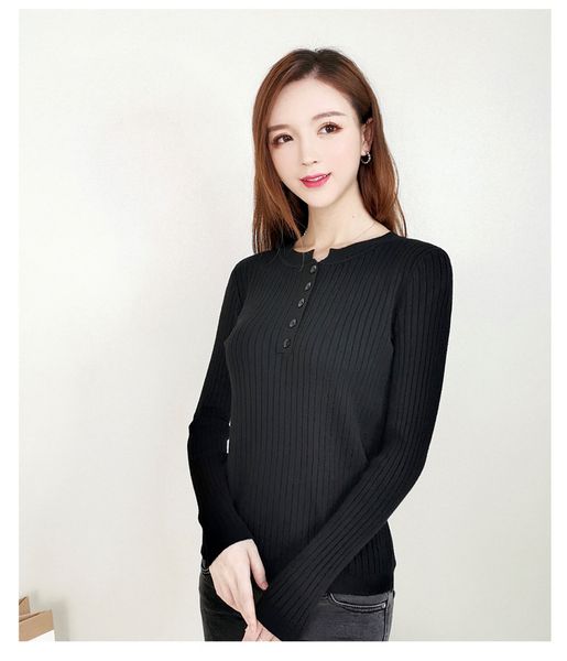 

ws11279 fashion women's sweaters 2019 runway european design party style women's clothing, White;black