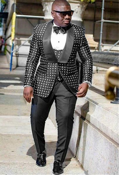 

mens suits for groom tuxedos shawl lapel slim fit blazer three piece jacket pants vest man custom made(jacket+pants+vest, Black;gray