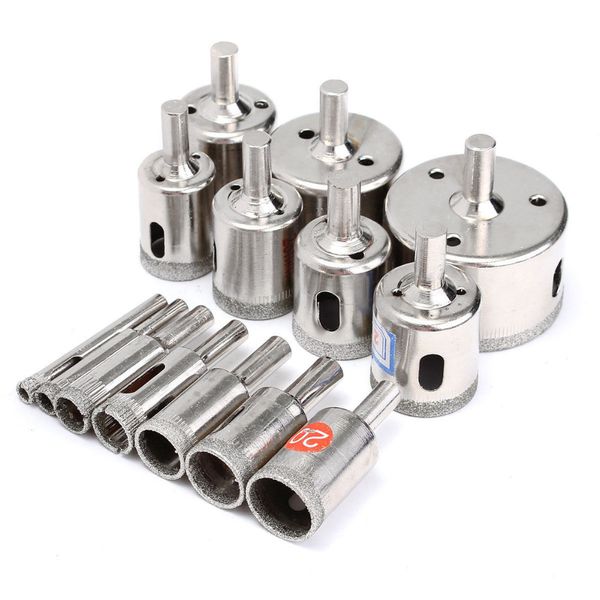 

waerta 15pcs 6mm-50mm diamond coated core drill bit tile marble glass ceramic hole saw
